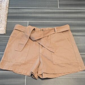 Banana Republic Women's Brown Cargo Shorts with Belt Size US14